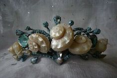 Mermaid Crown w. Sea Shells and Gems, Aqua, Blue Green, Beach Wedding Tiara  | eBay Beach Wedding Tiara, Green Beach Wedding, Sea Crown, Tiara Blue, Mermaid Crowns, Shell Crowns, Aqua Wedding, Mermaid Crown, Mermaid Fairy