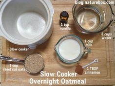 ingredients to make slow cooker overnight oatmeal