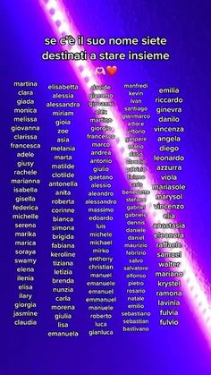 the words in spanish are written on a purple background with red and blue lights above them