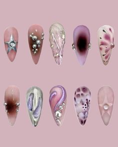 Idol Nails, Fantasy Nails, Korean Nails, Goth Nails, Aesthetic Nails, Really Cute Nails, Nails Prom, Rose Nails