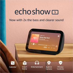 the echo show is now with 2x the bass and clearer sound