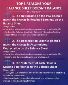 the top 3 reasons your balance sheet doesn't balance