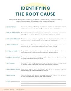 Navigate rejections with grace and resilience using our Rejection Processing Journal. Gain insights, practice self-compassion, and foster personal growth. Perfect for anyone facing setbacks in career, relationships, or personal pursuits. Pin to empower yourself! Fear Of Abandonment, Counseling Techniques, Understand Yourself, Mental Health Activities, Emotional Response, Understanding Emotions, Dialectical Behavior Therapy, Mental Health Counseling