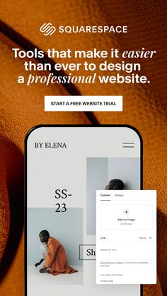 a cell phone with the text, tools that make it easier than ever to design a professional website