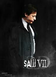 a man in a suit and tie standing next to a black background with the words salli vii on it