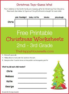 a christmas worksheet with the words, free printable christmas worksheets