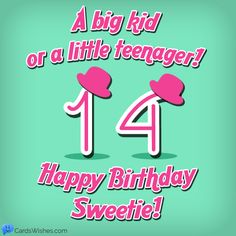 Happy 14th Birthday, Funny Birthday Message, Sweet Birthday Messages, Funny Happy Birthday Wishes, Aging Quotes, Girl Birthday Cards, Best Birthday Wishes, Funny Happy Birthday, 14th Birthday