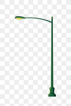 a green street light on a white background