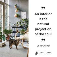 an interior is the natural projection of the soul coco chamel quote by coco chamel