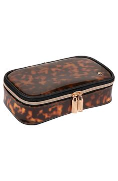 What it is: A clear makeup case with faux-leather trim that's perfectly sized to go anywhere you do, whether it's an overnight trip or a gym sesh. Zip-around closure Synthetic Imported Medium Makeup, Stephanie Johnson, Media Makeup, Clear Makeup, Chic Makeup, Birthday List, Essential Bag, Monogrammed Items, Makeup Case