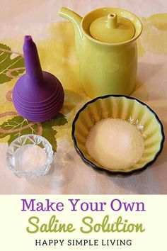 Homemade Saline Solution Recipe - Happy Simple Living Homemade Saline Solution, Neti Pot Solution, Saline Rinse, Diy Shampoo Recipe, Nasal Wash, Baking Soda For Hair, Neti Pot, Baking Soda Benefits, Saline Solution