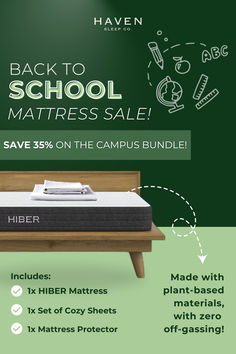 Save 35% on the HIBER Campus Bundle Smart Study, Cozy Sheets, College Essentials, Best Sleep, Dorm Life, Study Hard, Student Life, Foam Mattress, Good Sleep