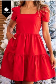 Vestidos para mujer Limonni Mailía LI4233Cortos Casuales	Women dress Limonni Mailía LI4233 Short Casual Short Dress Outfit Ideas, Short Dress Ideas, Latest Short Dresses, Short Dress Outfit, Dressed Aesthetic, Elegant Short Dress, Dresses Halloween, Halloween Dresses, Simple Frock Design