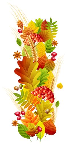 an autumn background with leaves and acorns