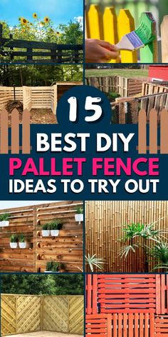 the best diy pallet fence ideas to try out for your garden or yard