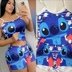 Cartoon Spaghetti, Disney Pjs, Stitch Pajamas, Pregnancy Costumes, Kawaii Disney, Women Cartoon, Cute Sleepwear