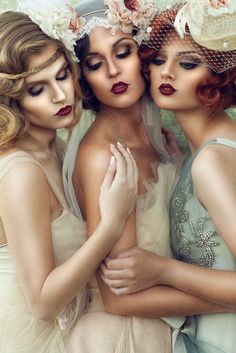 Adorable Vintage Wedding Makeup Gallery! Hair Styles, #WBI 1920 Makeup, Look Gatsby, 1920s Makeup, Wedding Makeup Vintage, Makeup Gallery, 1920s Hair, Brunette Makeup, Vintage Makeup, Hair Wedding