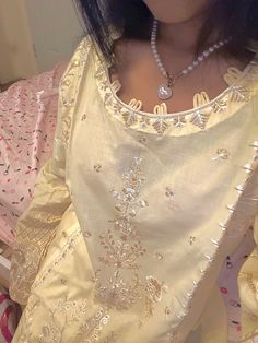 Desi Gold Aesthetic, Yellow Desi Outfit, Soft Desi Core Aesthetic, Desi Coquette Core, Yellow Coquette, Eid Aesthetic, Desi Fits, Yellow Aesthetic Pastel, Desi Dress