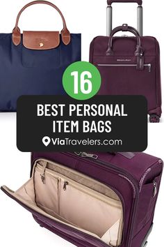 Best Personal Item Bags What To Pack In Your Personal Item, Best Travel Luggage For Women, Personal Travel Bag, Personal Item Bag Travel For Women, Best Handbags For Travel, Personal Bag Travel Packing Tips, Personal Carry On Bag, Carry On Bags For Women Travel, Airplane Personal Item Bag