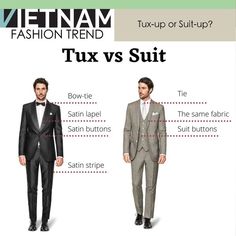 Tux Vs Suit Wedding, Tux Vs Suit, Suit Vs Tuxedo, Cool Tuxedos, Male Outfit, Types Of Suits, Wedding Fund, Black Tie Attire, Man Suits