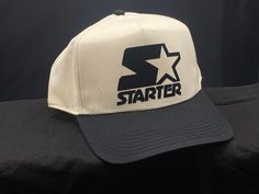 Vintage style starter a frame SnapBack Retro Snapback Hat, Retro Snapback Hat For Fans, Vintage Snapback Hat For Streetwear, Vintage Cream Snapback Hat, Vintage Cotton 5-panel Snapback Hat, Snapback Hats, Trucker Cap, Caps Hats, Accessories Hats