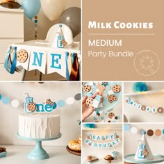 Milk Cookies 1st Birthday Party. Theme Boy First Birthday Cookie Themed First Birthday Party, One Tough Cookie First Birthday, First Boy Birthday Theme Ideas, Cookie Theme First Birthday, Cookie And Milk Birthday Party, First Birthday Cookie Theme, One Sweet Cookie Birthday, Birthday Boy 1st Birthday Ideas, Cookie Themed First Birthday