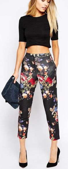 Estilo Hippie, Floral Print Pants, Print Pants, Looks Chic, Floral Pants, Looks Style, Printed Pants