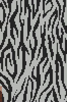 a cross stitch pattern with black and white designs