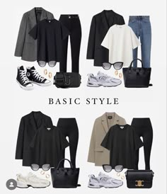 Black And Grey Capsule Wardrobe, Capsule Wardrobe Black White Beige, Capsule Wardrobe Black White Grey, Winter Travel Capsule Wardrobe 2024, Black Capsule Wardrobe Minimal Classic, Comfy Fall Outfits For School, Outfits Aesthetic School, Zara Beauty, Office Capsule