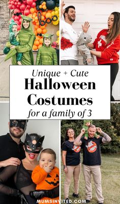 unique and cute halloween costumes for a family of 3