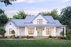 this is an artist's rendering of the farmhouse style house plans for small homes