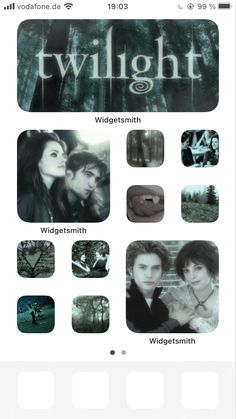 the twilight saga on an iphone screen