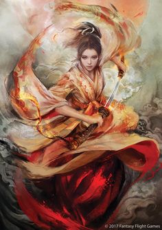 L5R - Shiba Tsukune by muju Samurai Artwork, Chinese Art Girl, Samurai Art, Art Japonais, Beautiful Fantasy Art, Manga Illustration