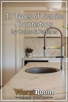 Types of Granite Countertops Granite Countertops That Look Like Marble, Granite That Looks Like Quartz, Granite Tiles For Kitchen Countertops, Granite That Looks Like Marble, Granite Kitchen Countertops Colors, Kitchen Countertop Types, Best Granite Countertops, Simple Granite Countertops