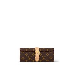 LOUIS VUITTON® - 3 Watch Case - Brown Paris Shopping, Louis Vuitton Official, Gift Collections, Watch Case, Monogram Canvas, Gifts For Father, Travel Accessories, Fathers Day Gifts, Womens Watches