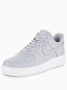 Nike Air Force 1 '07 - Grey/White Custom Nike Shoes, Tenis Nike, Air Forces, Custom Nike, Custom Nikes, Tie Knots, Fashion Furniture, Nike Air Force 1