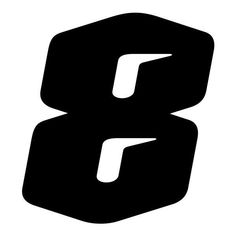 the letter b is made up of black and white letters, which appear to be overlapping