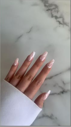 TRENDY MINIMALIST NAILS | NEUTRAL NAILS White Glitter Nails, Nails 2022, Nails Homecoming, Homecoming Nails Acrylic, Simple Acrylic Nails, 2022 Trends