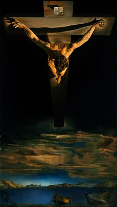 the crucifix is shown in this painting