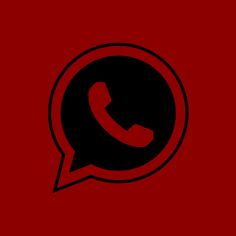 a red and black phone with the text whatsapp on it in a speech bubble