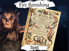 THE ELEMENT OF FIRE IS ASSOCIATED WITH TRANSFORMATION & DESTRUCTION In a spiritual sense, it represents passion, courage, and strength. When harnessed correctly, Fire can be an incredibly effective tool for banishing any negative influences in our lives. THIS "CHARMED" STYLE PRINTABLE HAS  COMPLETE INSTRUCTIONS FOR BANISHING USING FIRE! When you want something to vanish without a trace, fire magick is the way to go. Fire banishing is simple to do but has a big impact! WHAT YOU GET: * 1 page * JP Book Of Shadows Template, Book Of Shadows Cover Page, Book Of Shadows Cover, Charmed Style, Stary Papier, Binding Spell, Folk Horror, Banishing Spell, Book Of Spells