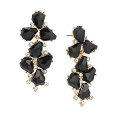 Elevate your look with these captivating 1928 jet black crystal accent drop earrings. Click on this JEWELRY & WATCHES GUIDE to learn about fit, styles, materials and more! Elevate your look with these captivating 1928 jet black crystal accent drop earrings. Click on this JEWELRY & WATCHES GUIDE to learn about fit, styles, materials and more! FEATURES 1.9"L x 0.85"W Backings: post Metal: alloy Material: glass Plating: gold tone Finish: polished Crystal accents Nickel safe Size: One Size. Gender: Black Drop Crystal Earrings, Black Crystal Drop Earrings, Chic Fashionista, Post Metal, 1928 Jewelry, Black Stones, Vintage Inspired Jewelry, Perfume Gift Sets, Sneaker Dress Shoes