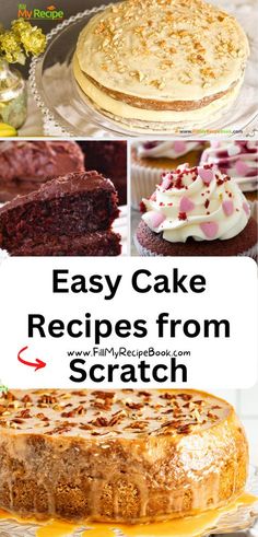 easy cake recipes from scratch are perfect for desserts