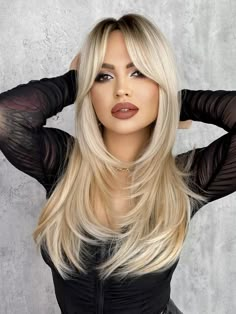 Long Blonde Wig, Wig Styling, Blonde Hair Inspiration, Long Blonde, Styling Products, Blonde Wig, Long Blonde Hair, Light Blonde, Blonde Ombre