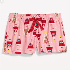 Nwt Old Navy Matching Print Flannel Pajama Shorts For Women -- 2.5-Inch Inseam Color: Santa Gingerbread House Size Medium Just In Time For The Holidays, Get Your Whole Fam Together For A Jam Session With Our Matching Jingle Jamming Elasticized High-Rise Waist, With Drawstring Fastening. Vented At Sides Of Leg Openings. 100% Cotton-Flannel. It's Lit! Get Our Matching Glow-In-The-Dark Hanukkah Print For The Whole Family Materials & Care 100% Cotton Machine Wash Cold, Tumble Dry Low. Imported. Pet And Smoke Free House Old Navy Christmas Pajamas, Black Pajama Pants, Christmas Pj Pants, Penguin Pajamas, Flannel Shorts, Black Pajamas, Pink Flannel, Jam Session, Lounge Pants Womens