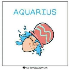 an aquarius is swimming in the water with its head above it's head