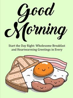 good morning card with breakfast items