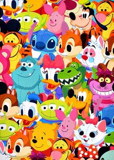 an image of many cartoon characters with the word debble written in front of them