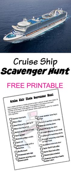 the cruise ship scavenger hunt is here