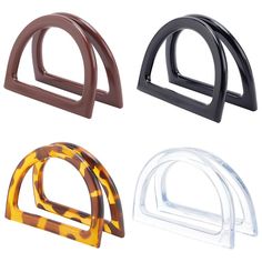 PRICES MAY VARY. D Shape Handles: Unique D shape handle in brown, clear, black, leopard color, perfect replacement handbag handle accessory for beach bag, straw handbags, ideal to crochet or knit bags, make crochet bags, crochet a market bag, Furoshiki bag, rattan purse, tote bag, fur bag, cloth purses. Size: about 8.5cm/ 3.3inch wide, 12cm/ 4.7inch long, 8mm thick, inner: about 9.5cm/ 3.7inch wide, 6cm/ 2.4inch long - perfect size to DIY your own handmade handbag. Package Included: 8pcs (4 pair Cheap Hobo Bag With Detachable Handle, Cheap Hobo Bag With Detachable Handle For Everyday Use, Homemade Purses, Crochet Bag With Bamboo Handle For Daily Use, Crochet Bag Bamboo Handles, Carpet Bag Purse, Bag Hardware For Handmade Bags & Purses, Bag Accessories Diy, Diy Projektit